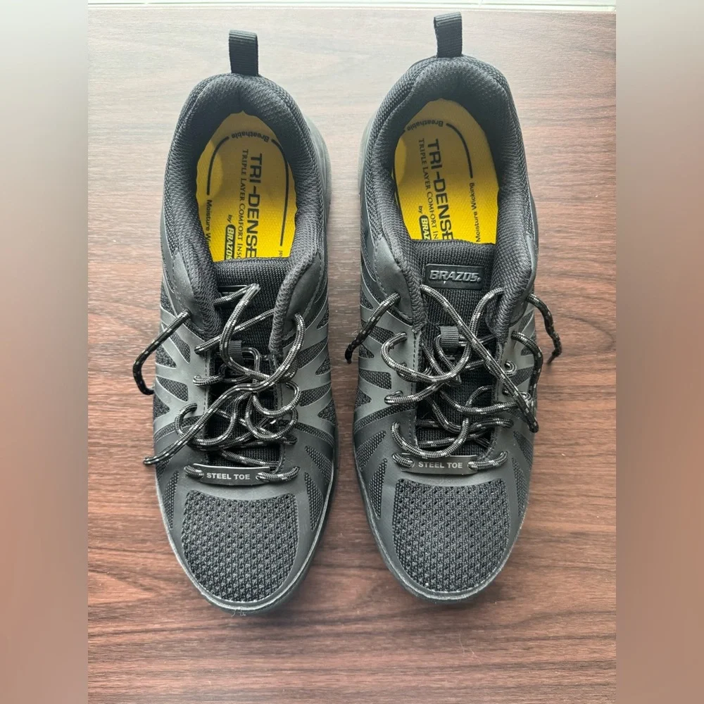 BRAZOS Steel Toe Lightweight Breathabe Work Shoes Moisture Wicking Size‎ 11.5D